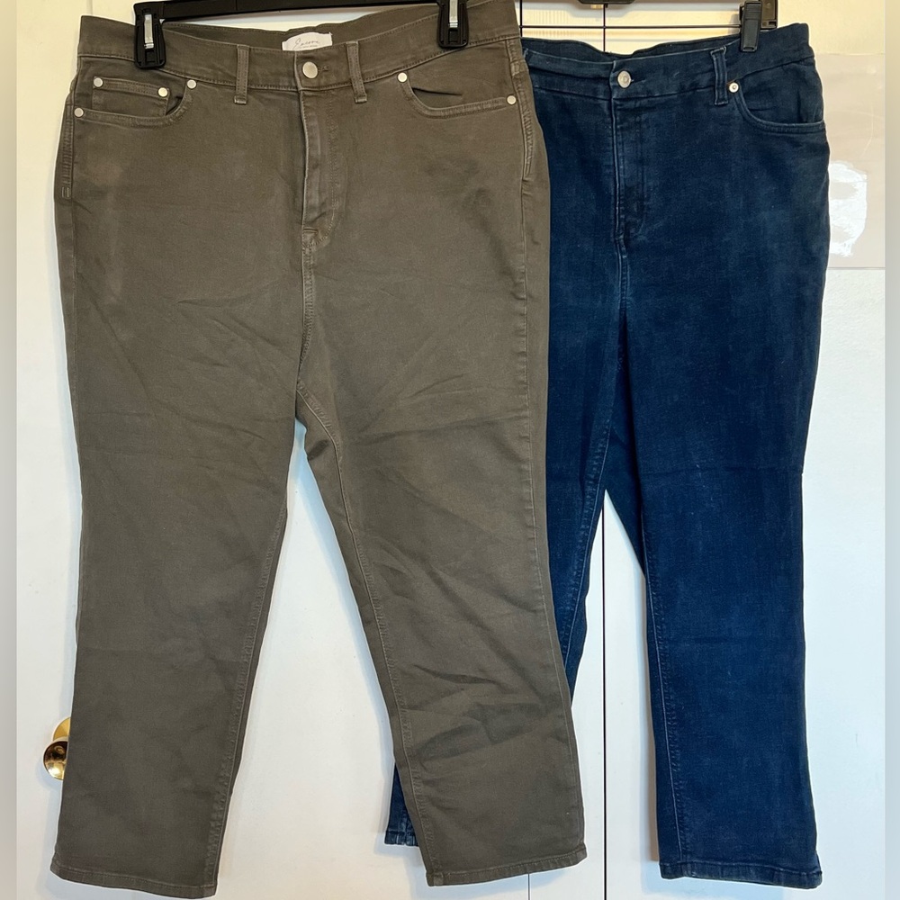 Women’s Denim & Co and Encore Cropped Jeans Bundle 18W